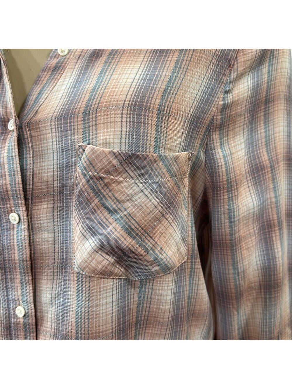 JOIE JERRIE BUTTON DOWN. DUSTY PINK. - Picture 4 of 10